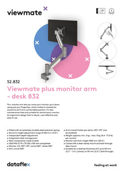 Viewmate plus monitor arm - desk 832