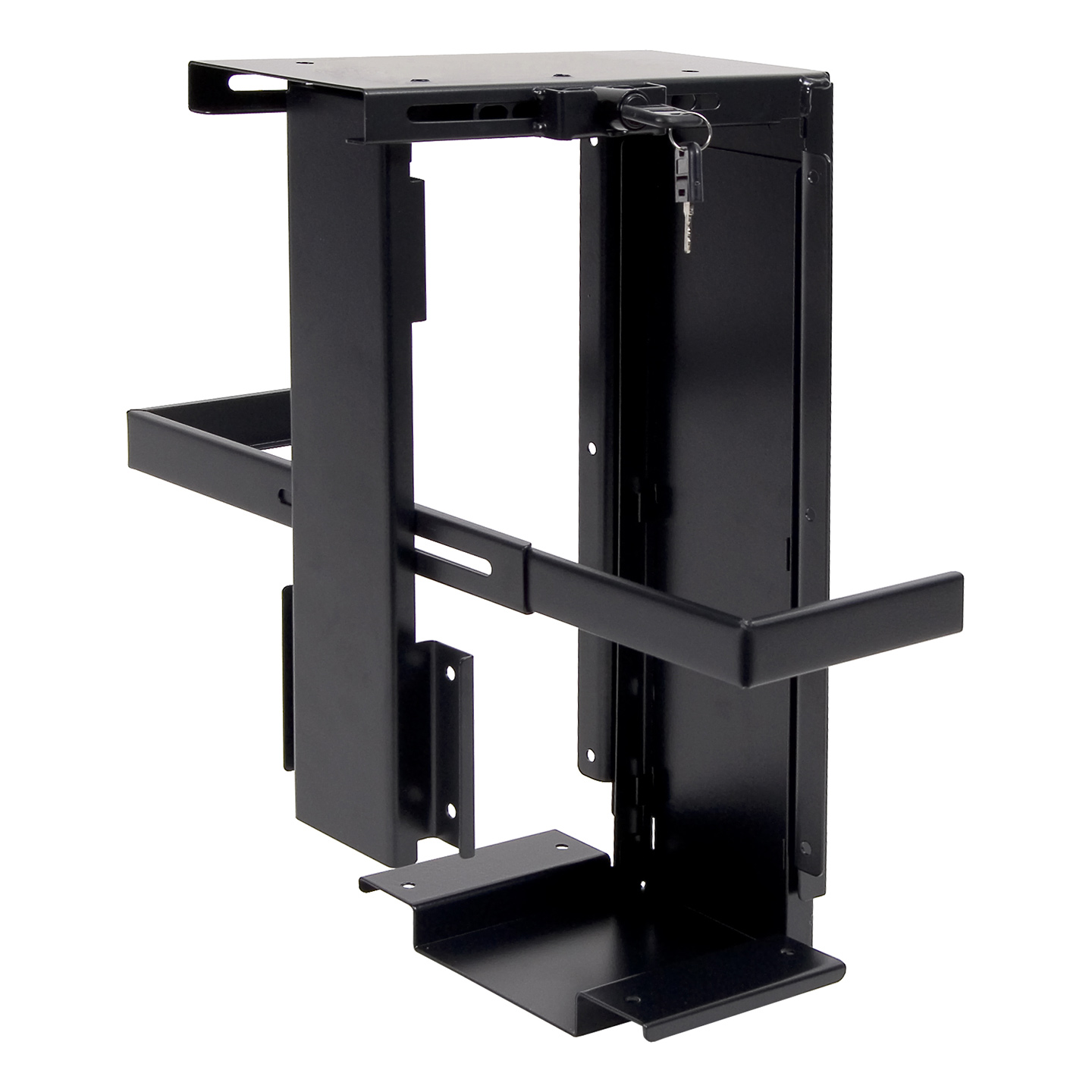 32.303 All Viewmate computer holders are theft retardant. This model is an anti-theft solution. When the bracket is locked in place, the computer can't be removed. 'Stick and screw' desk mounting surface for easy installation.