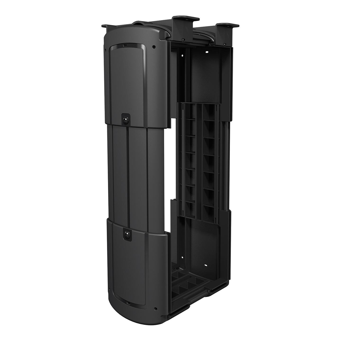 35.103 Ideal for small format/mini tower computers, this holder snugly accommodates most PCs and is easy to mount vertically or horizontally.