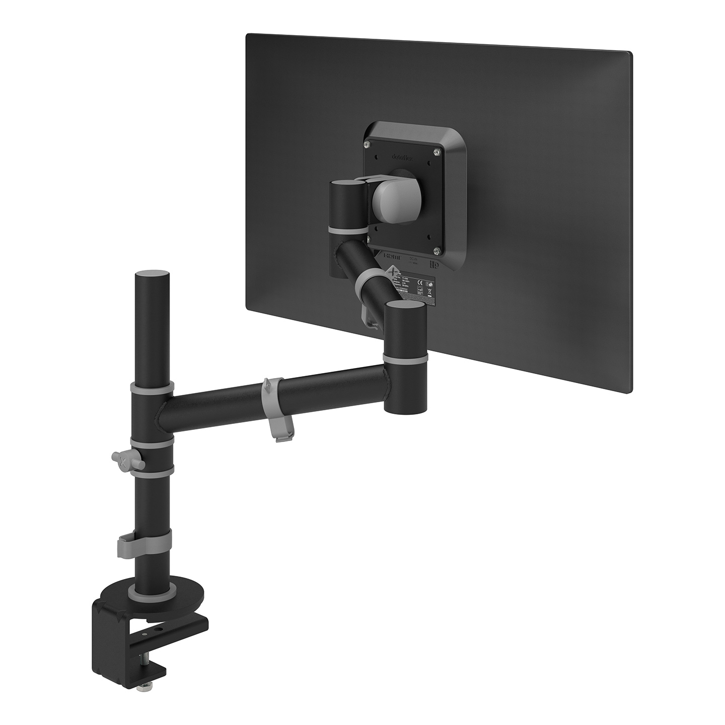 48.123 Questo braccio porta monitor ergonomico entry-level garantisce maggior comfort e spazio. Posizionare il monitor sopra la scrivania, nel punto più comodo per chi vi lavora, per liberare spazio prezioso sul piano di lavoro. Sottile ma robusto, questo braccio porta monitor combina uno straordinario design con una solida struttura in acciaio.