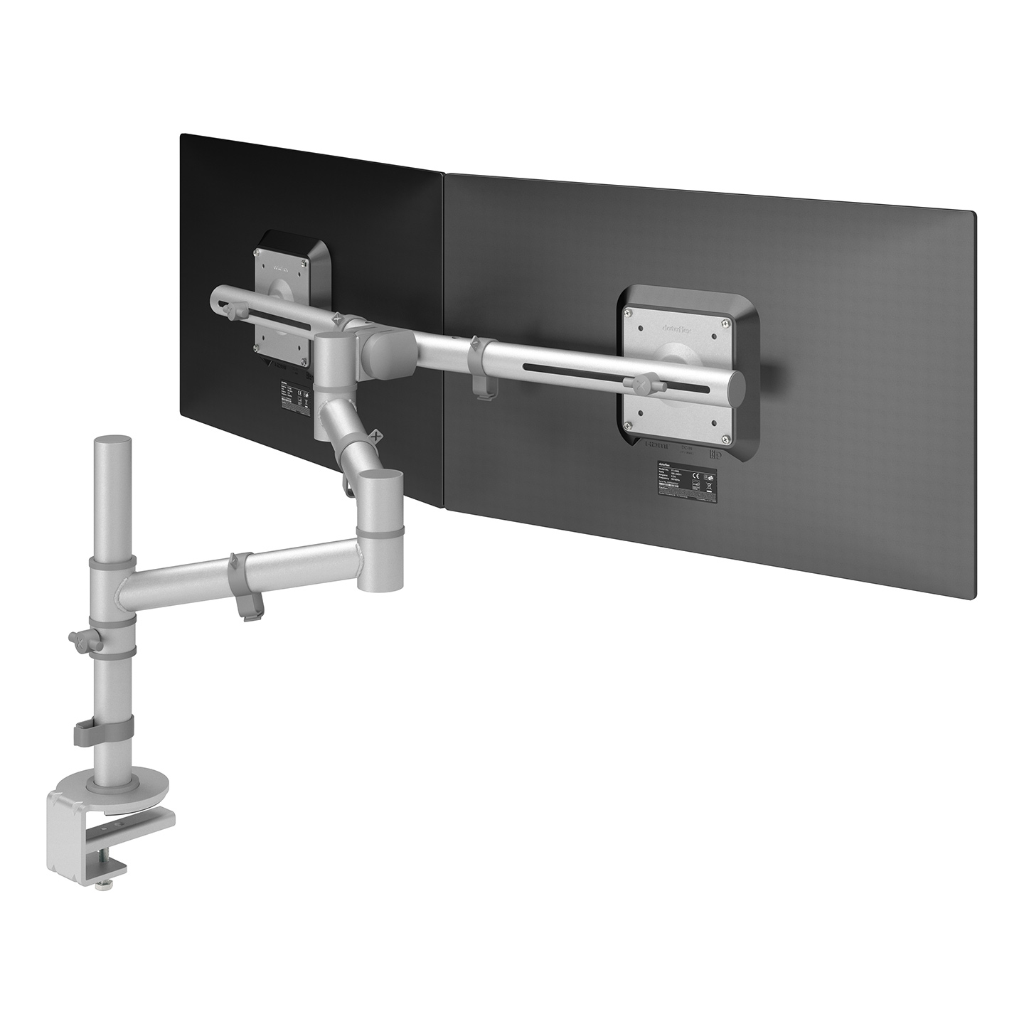 48.132 More comfort and space: two things this entry-level ergonomic  monitor arm helps to create. Position your monitors above your desk, at a spot that's just right for you, to regain valuable desk space. Slender yet strong, this monitor arm combines a striking design with a tough steel construction.