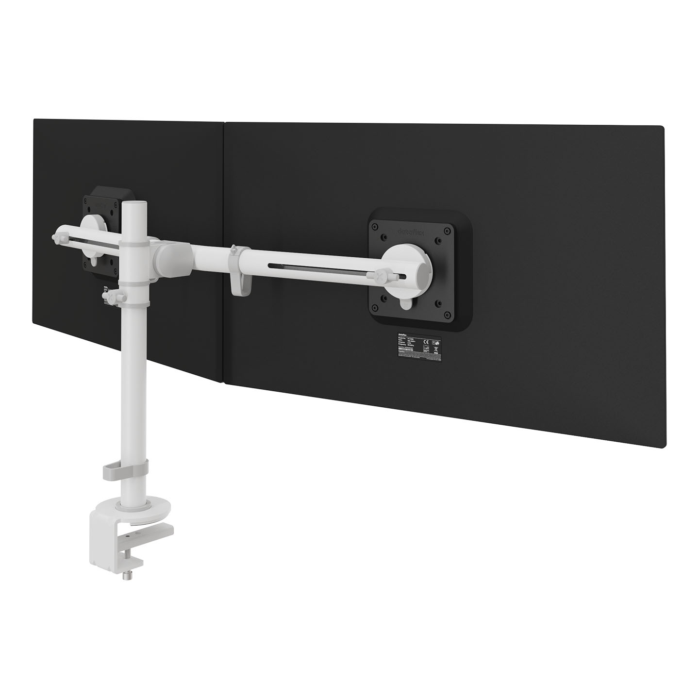 48.140 Dieser ergonomische Monitorarm wurde entwickelt, um sowohl den Komfort als auch den Platz auf dem Schreibtisch zu erhöhen. Geeignet für zwei Monitore mit einem Gewicht von jeweils bis zu 4 kg und einer Größe von bis zu 27 Zoll. Positionieren Sie Ihren Monitor ganz einfach in der perfekten Höhe und im perfekten Winkel über Ihrem Schreibtisch, um eine gesunde Körperhaltung zu unterstützen und Unordnung zu reduzieren. Mit seiner schlanken und dennoch robusten Stahlkonstruktion spart dieser Monitorarm nicht nur Platz, sondern verleiht Ihrer Einrichtung auch einen modernen Touch. Perfekt für den Einsatz zu Hause und im Büro.