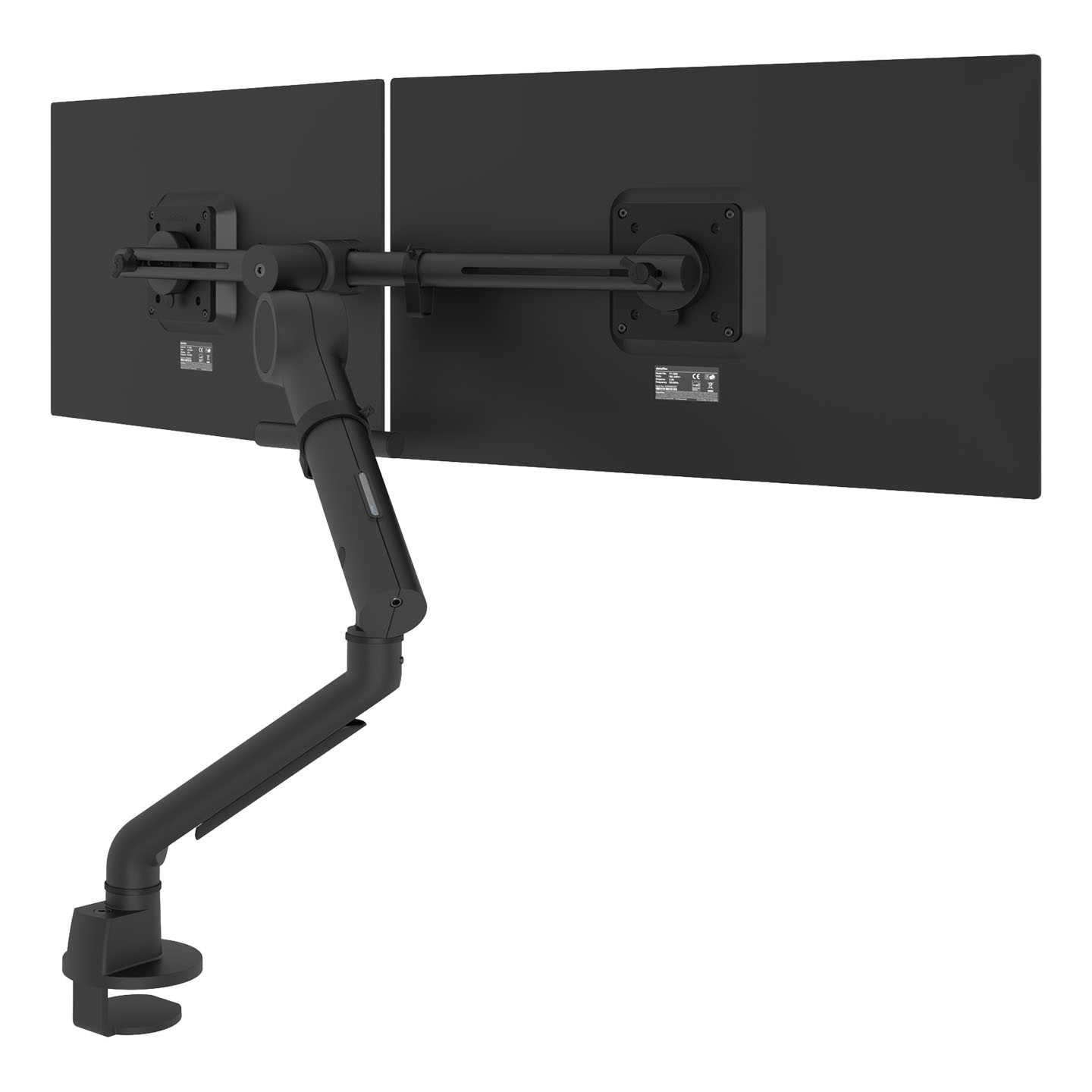 48.843 Elevate your workspace with the Viewgo pro HD dual ergonomic monitor arm. Great for larger and heavier dual monitor set-ups. Enhance employee productivity and comfort, while reclaiming precious desk real estate and fostering a clutter-free environment. The Viewgo pro not only conforms to all ergonomic requirements but also boasts an elegant design, all at a compelling price point. Installation is a piece of cake, and its versatile top-access clamp ensures compatibility with nearly all types of desks.