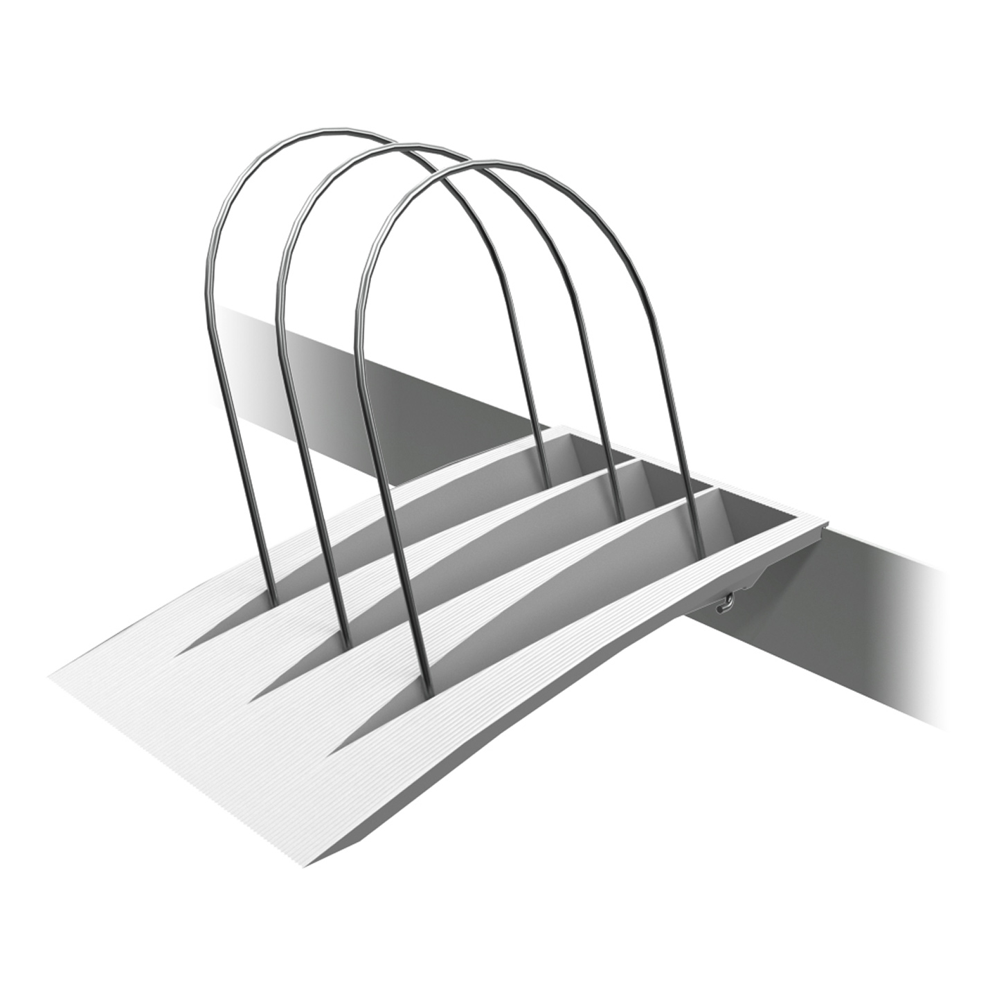 52.180 Il contient jusqu'à trois classeurs. Cet accessoire s'accroche simplement sur la barre d'outils, il est donc très facile à poser et à retirer.