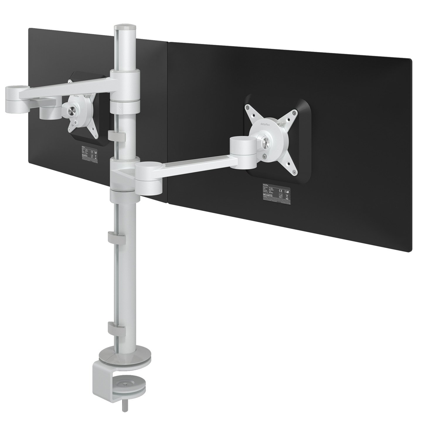 58.140 Designed for dual monitor applications. With the arm heights individually adjustable, you can align your monitors perfectly, even if they're different sizes or weights. With its four extensions you can also adjust each monitor independently and even make a face-to-face setup.