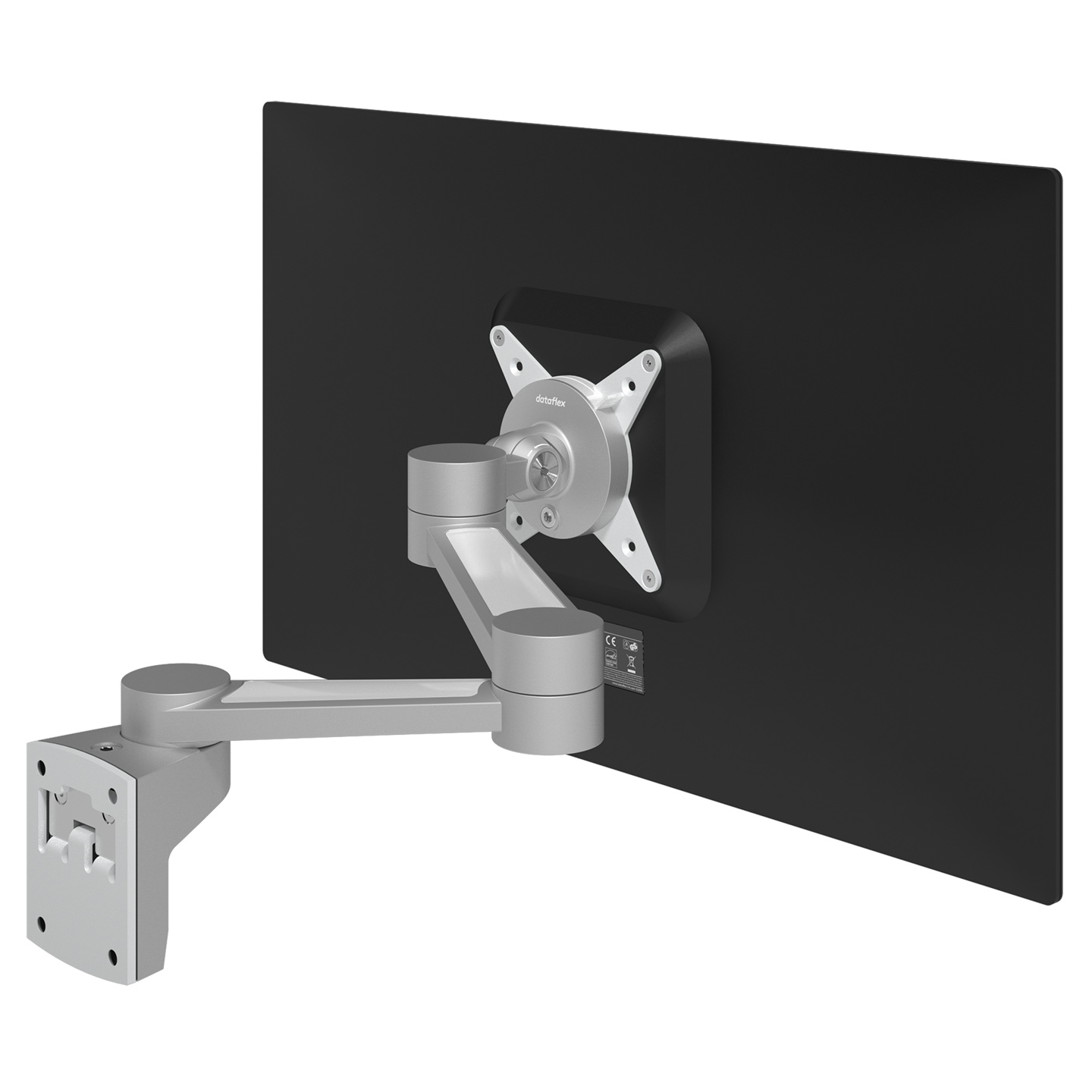 58.222 Free up desk space with this wall-mounted  monitor arm. Double extensions let you adjust the monitor's depth independently, making it ideal to span a deep desktop surface. Cables are easily hidden in the arm's aluminium extensions to create a tidy, professional impression.