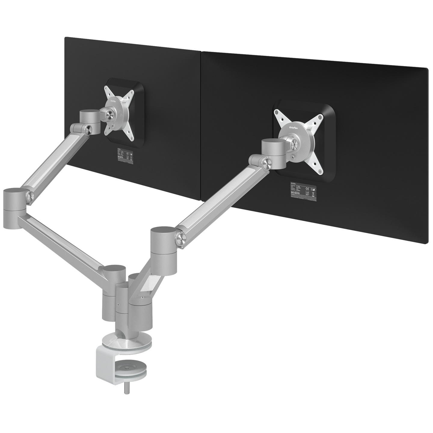 58.652 Mounts two monitors or devices that you can adjust independently in depth and dynamically in height. This makes it easy to align different display devices and lets each user find their own optimal ergonomic position.