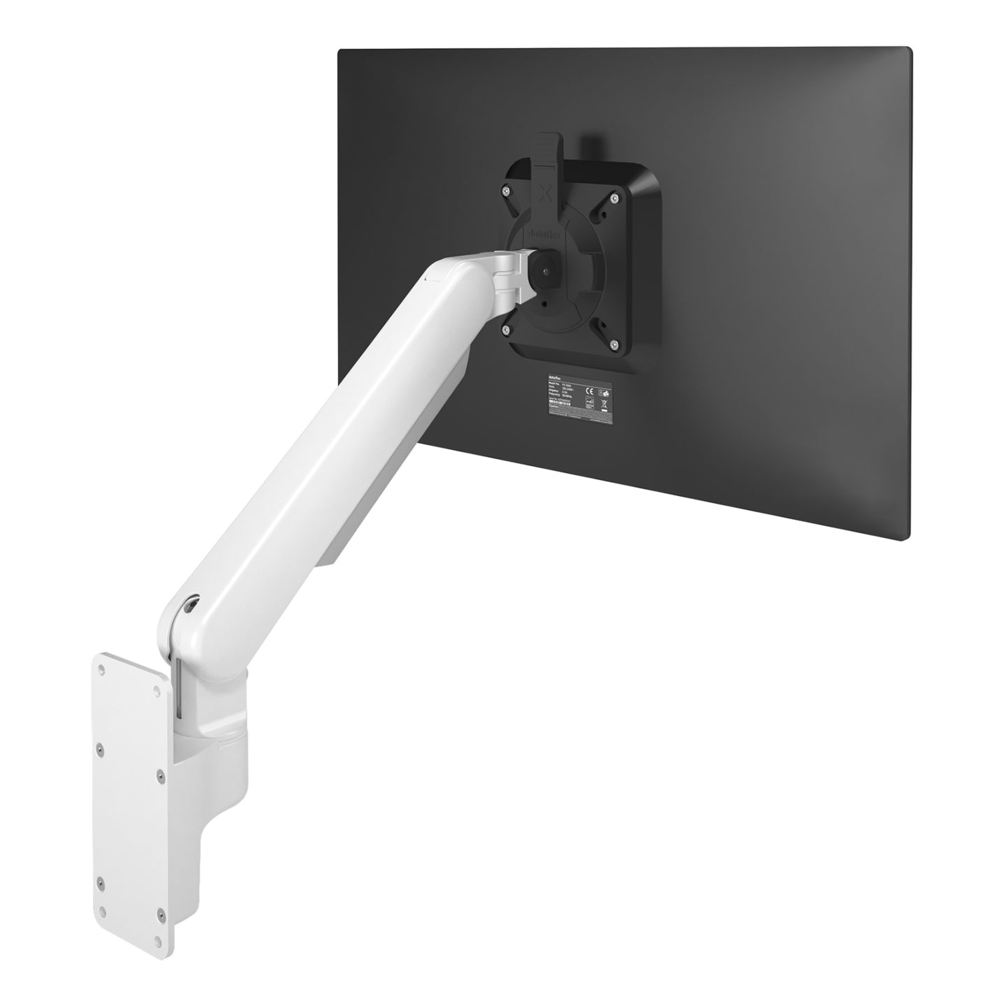 65.310 Optimize workspace with this wall-mounted monitor arm. Easy to use and can be placed virtually anywhere thanks to the swivel lock that eliminates the chance of bumping into walls or desks. Cables are neatly hidden in the monitor arm for a professional look.