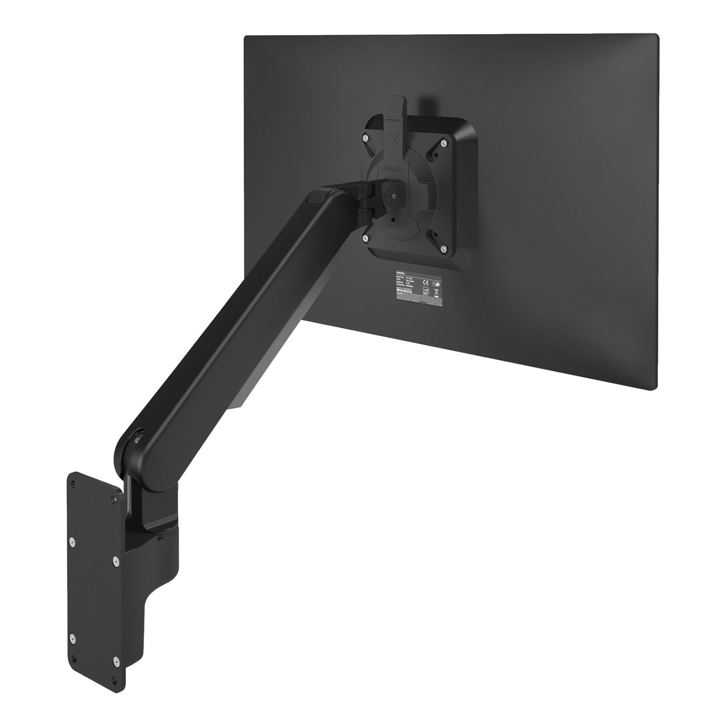 65.313 Optimize workspace with this wall-mounted monitor arm. Easy to use and can be placed virtually anywhere thanks to the swivel lock that eliminates the chance of bumping into walls or desks. Cables are neatly hidden in the monitor arm for a professional look.