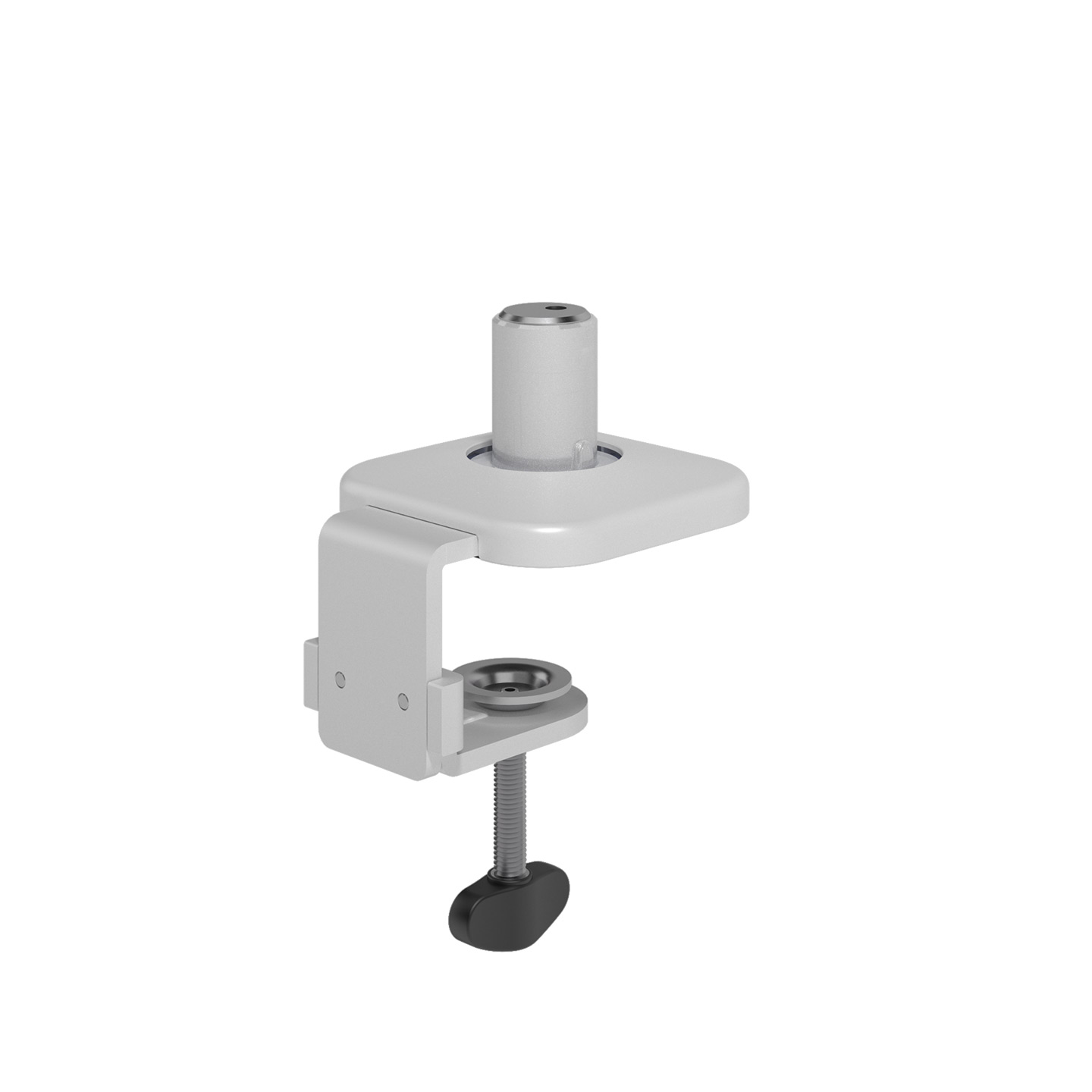 65.910 Our standard desk clamp is ideally for most desks to mount the single Viewprime plus monitor arm (65.110). Especially if you don’t have cable management grommet holes or a M10 bolt hole is not an option, we recommend this mounting option.