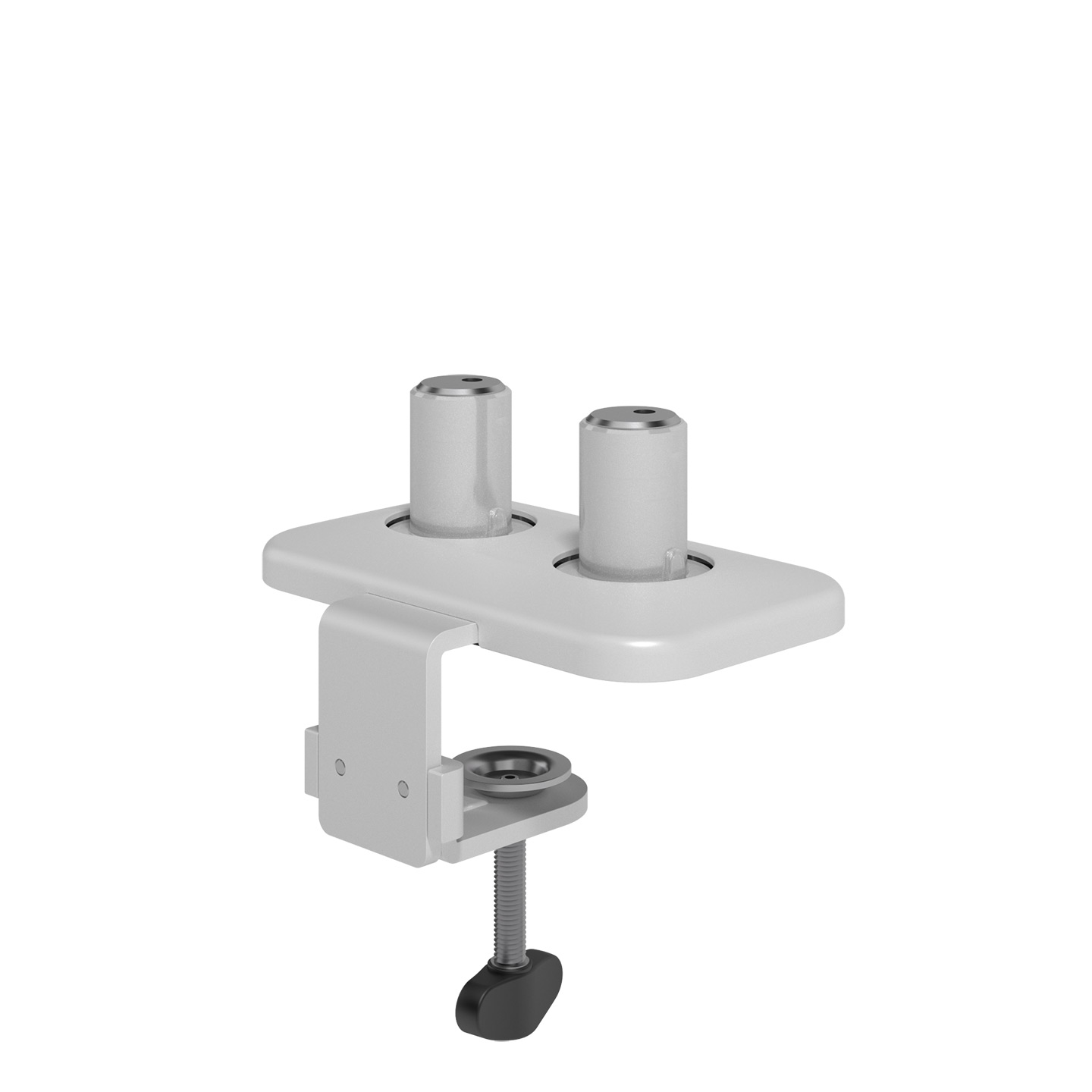 65.920 Our standard desk clamp is ideally for most desks to mount the dual Viewprime plus monitor arm (65.210). Especially if you don’t have cable management grommet holes or a M10 bolt hole is not an option, we recommend this mounting option.