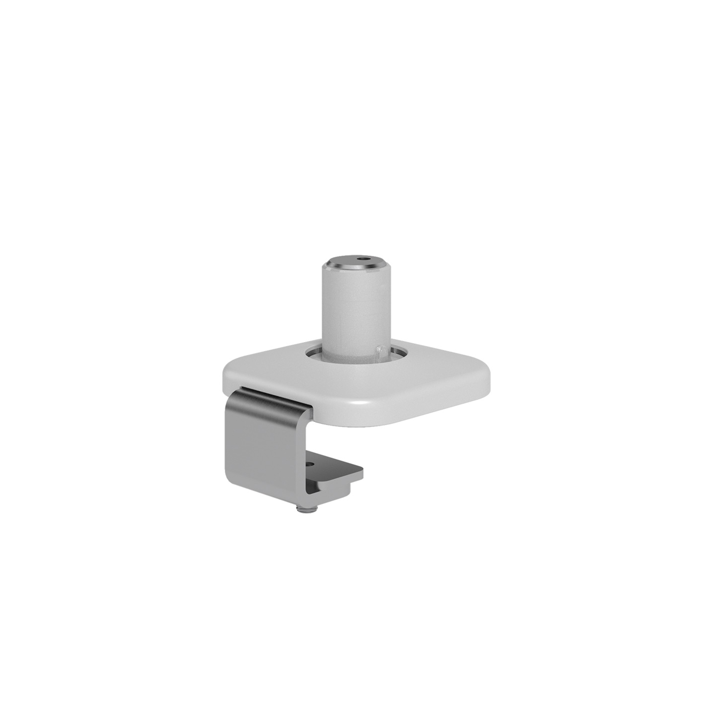 65.930 This desk clamp is ideally for desks with cable management trays or channels underneath, sliding desktops and system furniture  . This mounting option requires minimal space underneath the desk to mount the single Viewprime plus monitor arm (65.110).