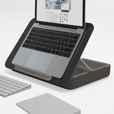 45.903 | Addit Bento® ergonomische Toolbox 903 | schwarz | persönliche Aufbewahrungsbox, notebookständer, Tabletständer und Dokumentenhalter in einem | Detail 2