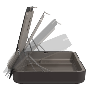 45.903 | Addit Bento® ergonomische Toolbox 903 | schwarz | persönliche Aufbewahrungsbox, notebookständer, Tabletständer und Dokumentenhalter in einem | 