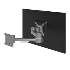 52.142 | Viewmate braccio porta monitor - sistema binario 142 | argento | Per 1 schermo, profondità regolabile, con fissaggio a binario.